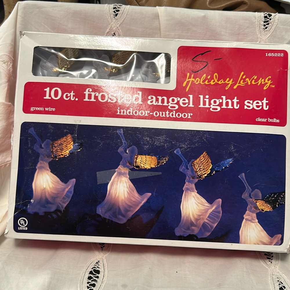 10 Ct Frosted Angel Light Set Indoor/Outdoor
